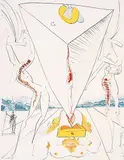 Philosophe Ecrase par le Cosmos #CLXIX/CLXXXXV by Salvador Dalí, 1974, colour etching / lithograph on paper, sold Nov 2000