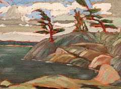 Frank Erichsen-Brown, Untitled - Georgian Bay View, 1935, oil on plywood