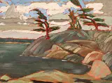 Frank Erichsen-Brown, Untitled - Georgian Bay View, 1935, oil on plywood