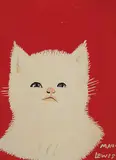 Maud Lewis, Untitled - Cat Portrait, 1965, mixed media on paper board