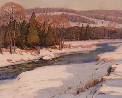 Frederick Nicholas Loveroff, Winter Landscape, 1924, oil on canvas