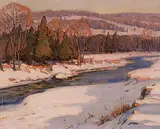 Frederick Nicholas Loveroff, Winter Landscape, 1924, oil on canvas