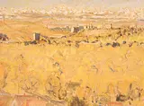 Yellow City by Robert F.M. McInnis, 1979, oil on canvas, sold Nov 2000