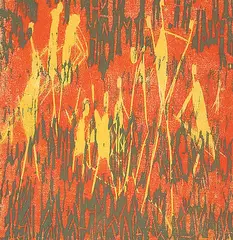 Janet Mitchell, People #1/5, 1958, colour silkscreen on paper