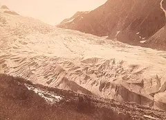 William McFarlane Notman, The Great Glacier on the Canadian Pacific Railway, 1887, black and white photograph on paper