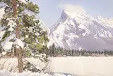 Walter J. Phillips, Untitled - Mount Rundle from Vermilion Lake in Winter