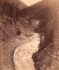 William McFarlane Notman, Lower Kicking Horse Canon, 1889, black and white photograph on paper