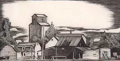 Headingley [Number Two] by Walter J. Phillips, 1934, wood engraving on paper, sold Nov 2000