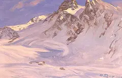 Otto Pilny, Untitled - Spring in the Alps, 1930, oil on canvas