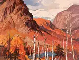 Jacques Poirier, L'Automne dans le Pare de Grands-Jardins, oil on canvas