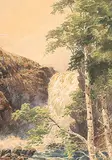 William Harvey Sadd, Yoho Falls, In the Canadian Rockies, 1926, watercolour on paper
