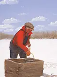 Allen Sapp, Man Getting Water From Well