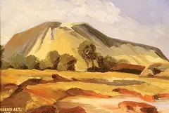 Marino Alt, Untitled - Fall Landscape, 1955, oil on hard board