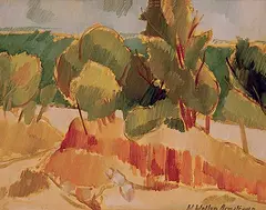William Walton Armstrong, North Hatley Road to Sherbrooke, 1962, oil on canvas