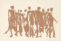 Claire Laport Aust, The Crowd #2/5, 1978, silkscreen on paper