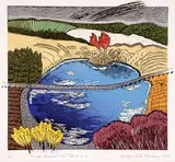 Anne Meredith Barry, Road Across the Pond No. 2 #6/14, 1996, colour wood block/lithograph on paper