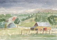 Pierre Brosseau, Untitled - Saint Urbain, watercolour on paper