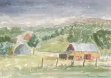 Pierre Brosseau, Untitled - Saint Urbain, watercolour on paper