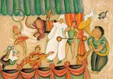 Françoise Deberdt, Les Clowns en Cabriole #22/200, 1979, colour lithograph on paper