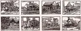 William Duma, Heritage Park Series, wood block on paper