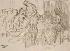 Roy Charles Gamble, Untitled - Induction Physical, World War I, graphite on paper