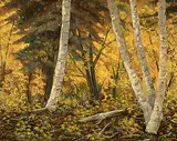 Fall by Miguel Angel Guerrero, 1981, acrylic on canvas, sold Nov 2000