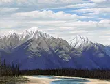 Summer in the Rockies by Miguel Angel Guerrero, 1981, oil on canvas, sold Nov 2000