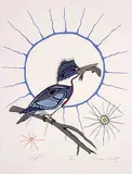 Norman Knott, Kingfisher #69/140, colour silkscreen on paper
