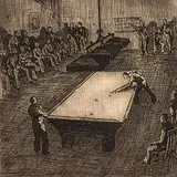 Harry Draper Wallace, Billiard Game, 1947, etching on paper