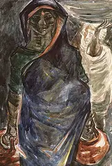Aba Bayefsky, Women of India, 1958, watercolour on paper