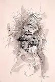Léon Bellefleur, Untitled - Abstract, 1979, ink on paper