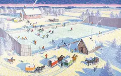 William Roy Brownridge, Untitled - Winter Festival, oil on canvas