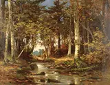 William Malcolm Cutts, Untitled - A Woodland Stream, oil on canvas