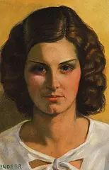 Ernest Friedrich Lindner, Untitled - Woman in White, pastel on paper