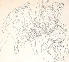 Kathleen Munn, Untitled - Study for Deposition, graphite on paper