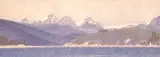 Walter J. Phillips, Agamemnon Channel, British Columbia, 1936, colour wood block on paper
