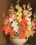 Beatrice Hagarty Robertson, Gladiola, oil on panel