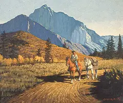 Lorne Kidd Smith, Superstition Range, Apache Trail, Ariz., oil on canvas board