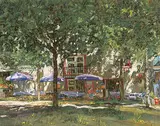 Lucienne Boucher Zegray, Pause-cafe, Petit Champlain, Vieux Quebec