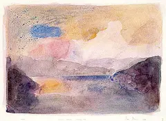 Peter Deacon, Summer Evening - Shuswap Lake, 1986, watercolour on paper