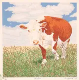 Joseph Fafard, Hi #345/500, 1979, colour silkscreen on paper