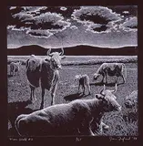 Joseph Fafard, Moon Walk #2 #7/25, 1987, two colour etching on paper