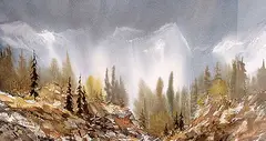 Elaine Fleming, Mountain Mist, 1983, watercolour on paper