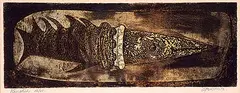 Sarah Gersovitz, Kingfish #16/20, colour etching on paper