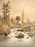 Thomas Mower Martin, Untitled - Woodland Falls