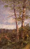 Untitled - Birches by Florence Helena McGillivray, oil on canvas board, sold May 2000