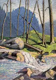 Untitled - Forest Steam by Arthur Fortescue Mckay, 1959, oil on canvas, sold May 2000