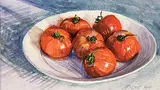 Jim Picco, Tomatoes, 1995, 1994, watercolour on paper
