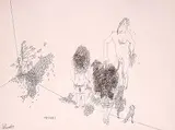 Joe Rosenblatt, The Party, 1973, ink on paper