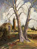 Agnes Veronica Ketter Warren, Autumn Serenity, 1948, oil on hard board
